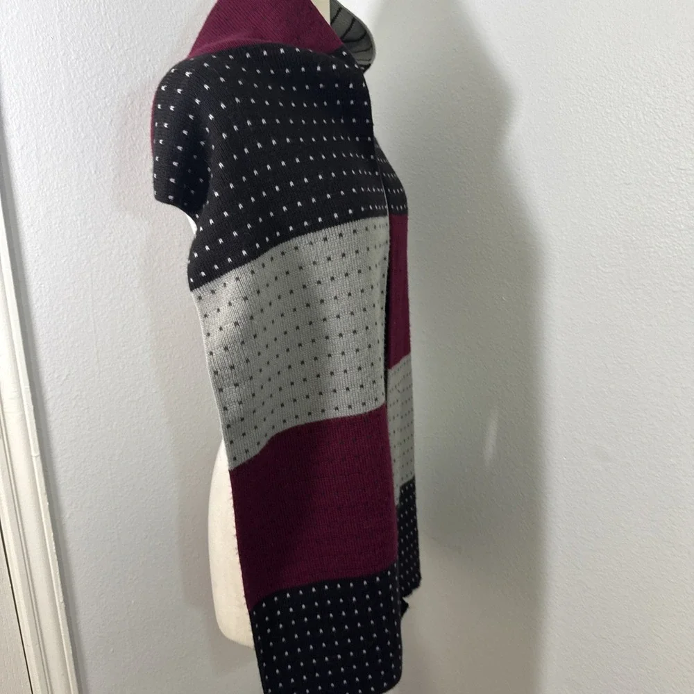 Gruppo Italiano Scarf Unisex Colorblock Dot Print Winter‎ Wrap 74x11 Classic